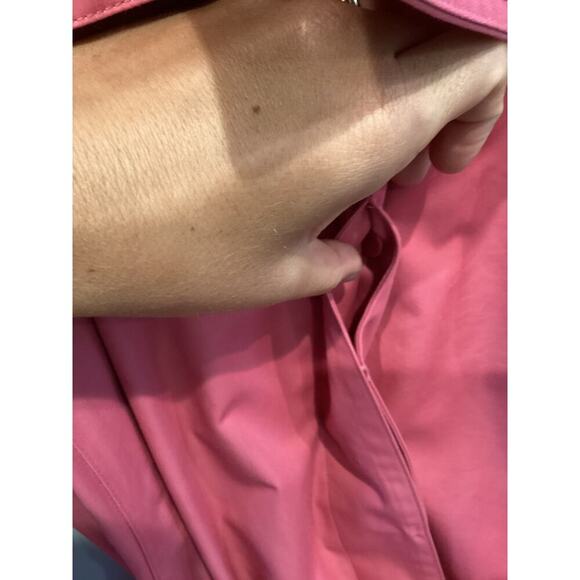 Talbots Womens Trench Coat Plus Size 16 Pink Classic Old Money Preppy Work Belt - Picture 7 of 13
